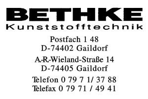 Bethke Kunststofftechnik