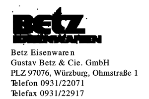 Betz Eisenwaren Gustav Betz & Cie. GmbH