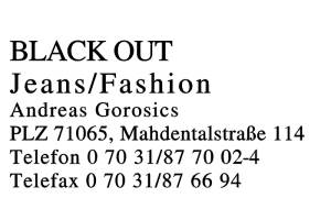 BLACK OUT Jeans/Fashion