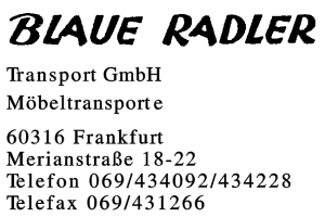 BLAUE RADLER Transport GmbH