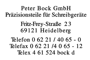 Bock, Peter GmbH