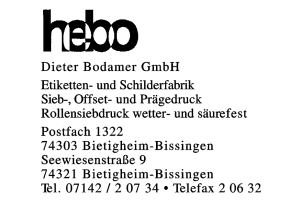 Bodamer, Dieter GmbH Bodamer, Dieter GmbH