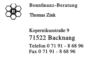 Bonnfinanz-Beratung Zink, Thomas