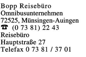 Bopp Reisebüro
