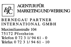 BPC Bernegau Partner International GmbH BPC Bernegau Partner International GmbH