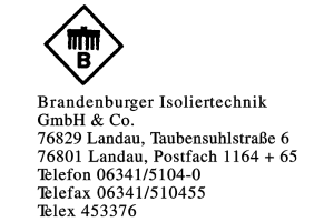 Brandenburger Isolier- technik GmbH & Co.