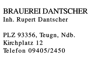 BRAUEREI DANTSCHER