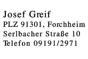 Brauerei Josef Greif