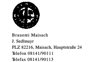 Brauerei Maisach, J. Sedlmayr