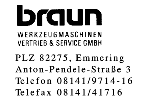 Braun Werkzeugmaschinen Vertrieb & Service GmbH