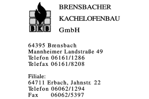 BRENSBACHER KACHELOFENBAU GmbH