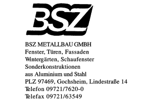 BSZ METALLBAU GMBH