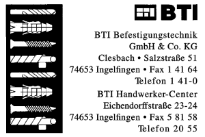 Bti Befestigungstechnik GmbH & Co. KG