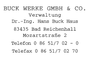 BUCK WERKE GMBH & CO.