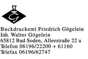 Buckdruckerei Friedrich Gögelein Inh. Walter Gögelein
