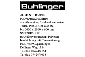 Buhlinger ALU-FENSTERLADEN PULVERBESCHICHTEN