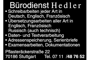 Bürodienst Hedler Bürodienst Hedler