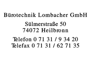Bürotechnik Lombacher GmbH