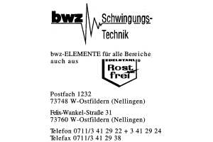 bwz Schwingungstechnik bwz Schwingungstechnik