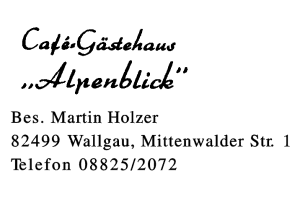 Cafe Gästehaus Alpenblick