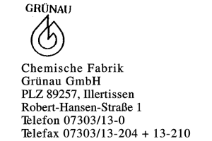 Chemische Fabrik Grünau GmbH Chemische Fabrik Grünau GmbH