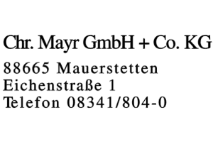 Chr. mayr + Co. KG Chr. mayr + Co. KG