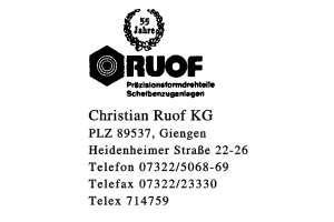 Christian Ruof KG