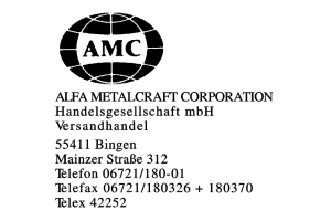ALFA METALCRAFT CORPORATION Handelsgesellschaft mbH