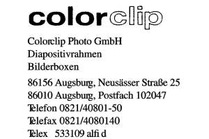 Colorclip Photo GmbH Diapositivrahmen, Bilderboxen Colorclip Photo GmbH Diapositivrahmen, Bilderboxen