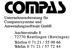 Compas Unternehmensberatung für Computersysteme und Anwendungssoftware GmbH Compas Unternehmensberatung für Computersysteme und Anwendungssoftware GmbH