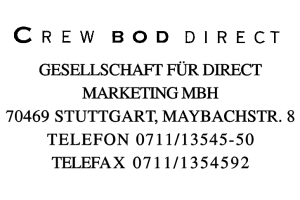 Crew Bod Direct Gesellschaft für  Direct Marketing mbH