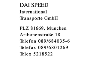 DAI SPEED International Transporte GmbH