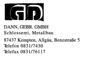 DANN, GEBR. GMBH