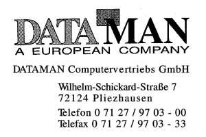 Dataman Computervertriebs GmbH Dataman Computervertriebs GmbH