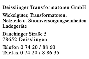 Deisslinger Transformatoren GmbH