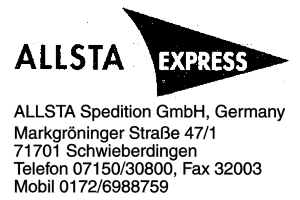 ALLSTA Spedition GmbH ALLSTA Spedition GmbH
