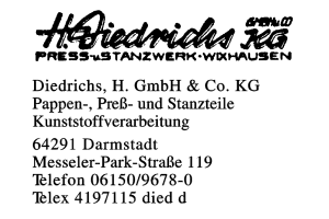 Diedrichs, H. GmbH & Co. KG Diedrichs, H. GmbH & Co. KG