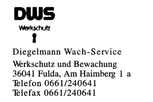 Diegelmann Wach-Service Diegelmann Wach-Service