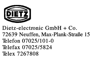 Dietz-electronic GmbH + Co. Dietz-electronic GmbH + Co.