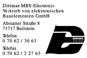 Dittmar-MBS-Electronic Vertrieb von electronischen Bauelementen GmbH