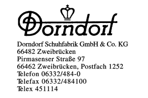 Dorndorf Schuhfabrik GmbH & Co. KG Dorndorf Schuhfabrik GmbH & Co. KG