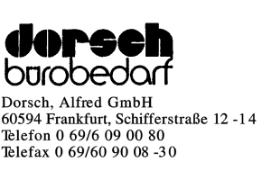Dorsch, Alfred GmbH Dorsch, Alfred GmbH