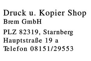 Druck u. Kopier Shop Brem GmbH