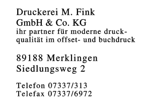 Druckerei M. Fink GmbH & Co. KG