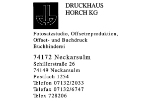 DRUCKHAUS HORCH KG