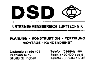 DSD  UNTERNEHMENSBEREICH LUFTTECHNIK