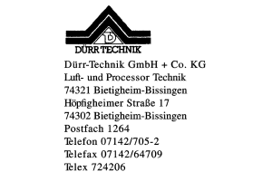 DÜRRTECHNIK GmbH + Co. KG Luft- u. Prozessor Technik