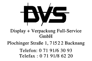 DVS Display & Verpackung  Full-Service GmbH DVS Display & Verpackung  Full-Service GmbH
