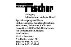 Eberhard Fischer Reinigung lufttechnischer Anlagen GmbH