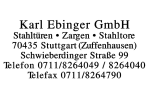 Ebinger, Karl GmbH